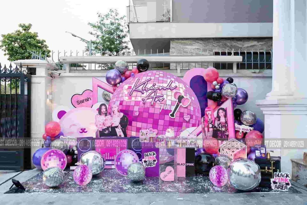 Trang Trí Sinh Nhật Mẫu BlackPink 2T-230 trang-tri-sinh-nhat-mau-blackpink-2t-230