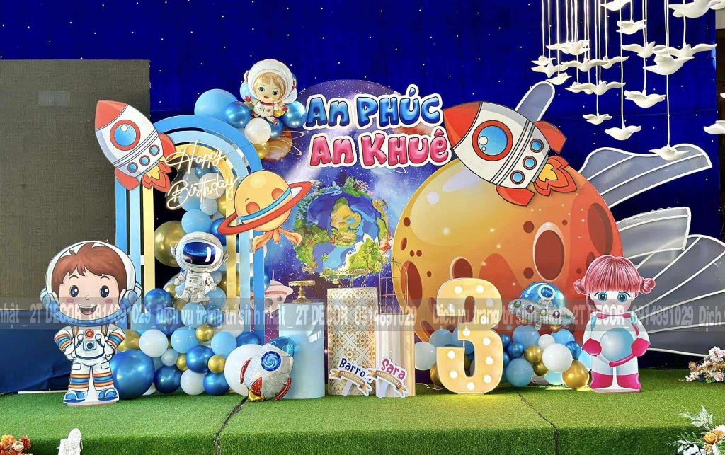 Trang Trí Sinh Nhật Sinh Đôi Độc Đáo 2T-268 Trang Trí Sinh Nhật Sinh Đôi Độc Đáo 2T-268