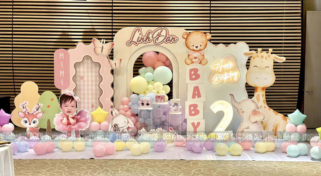 Trang Trí Sinh Nhật Bé Gái Độc Đáo 2T-281 linh dannn min